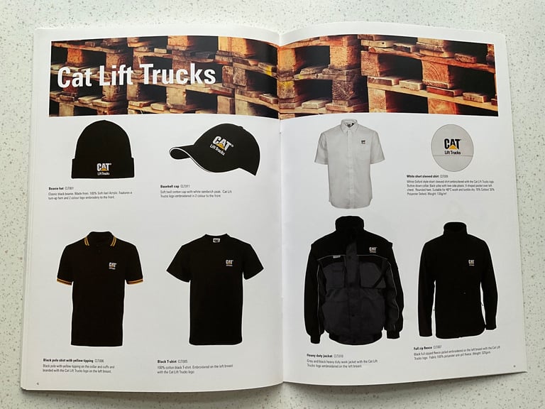 CAT Caterpillar Finning Brand Addition Merchandise Catalogue 2017, Clothes, Watches, Bags, Footwear