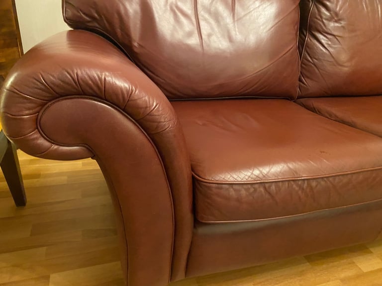 Laura Ashley leather sofas x 2