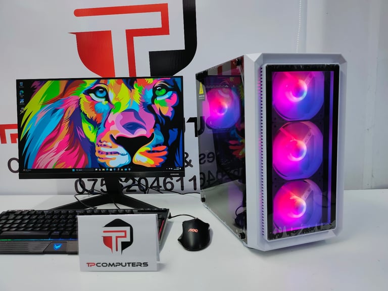 RGB Quick Gaming Computer PC Desktop Setup Bundle | i7 Procesor | RTX 4060 Graphics | 1TB