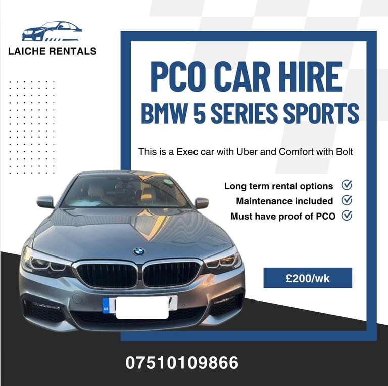 BMW 5 SERIES PCO Exec on Uber Comfort on Bolt