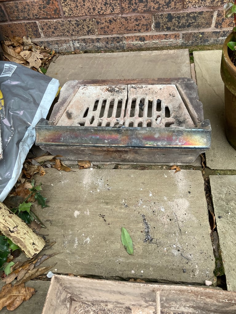 Baxi Burnall open fire parts following removal