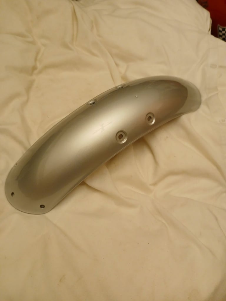 Royal Enfield 535 silver front mudguard