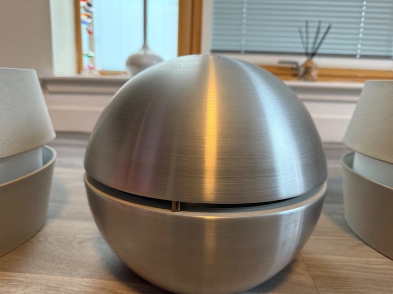 Colours Cassio light grey two tier cylinder light shades 