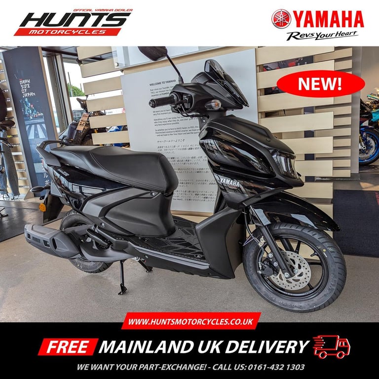 image for NEW Yamaha RayZR 125 Learner Legal Scooter. (Black) JUST £2,500 (No Admin Fees)