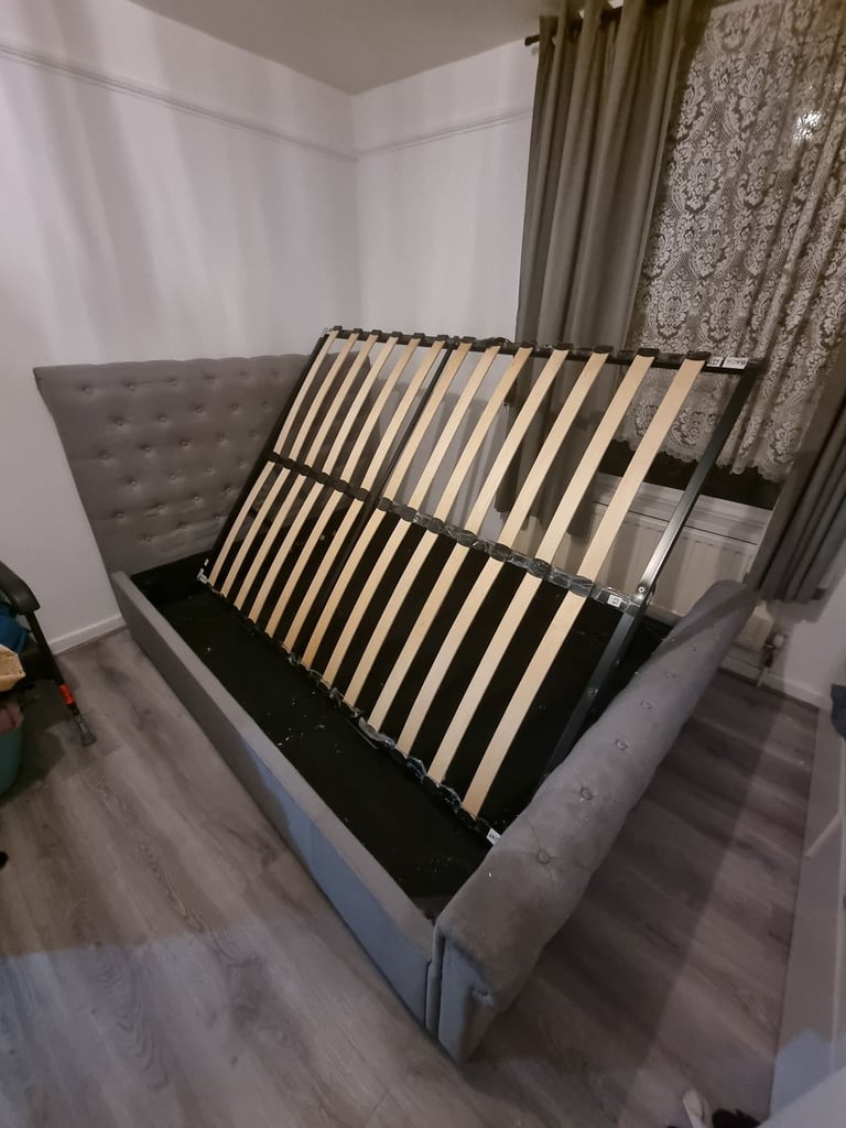 image for Double Bed with Lift-Up Side Storage