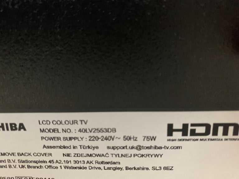 Toshiba 40 inch Smart TV 
