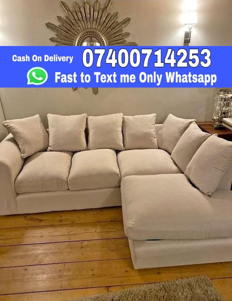 image for Huge Sofas For Sale - Luxury L-shape Corner & 3+2 Seater Sofa Set - fast reply me whats app
