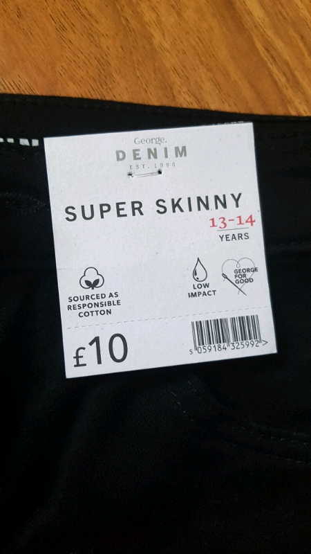 image for Denim supper skinny jeans, for 13 to 14 years boys.