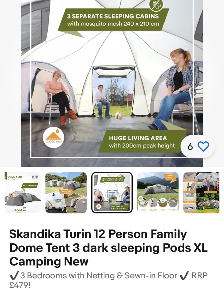 Skandika Turin 12 man dome tent