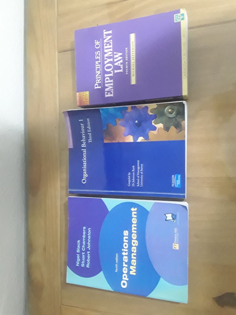 image for 3 Books Included, Organisational Behaviour 1 Third edition, Principles of Employment  Law,  