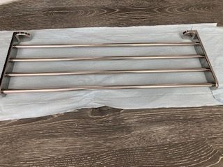 Floating chrome shelf