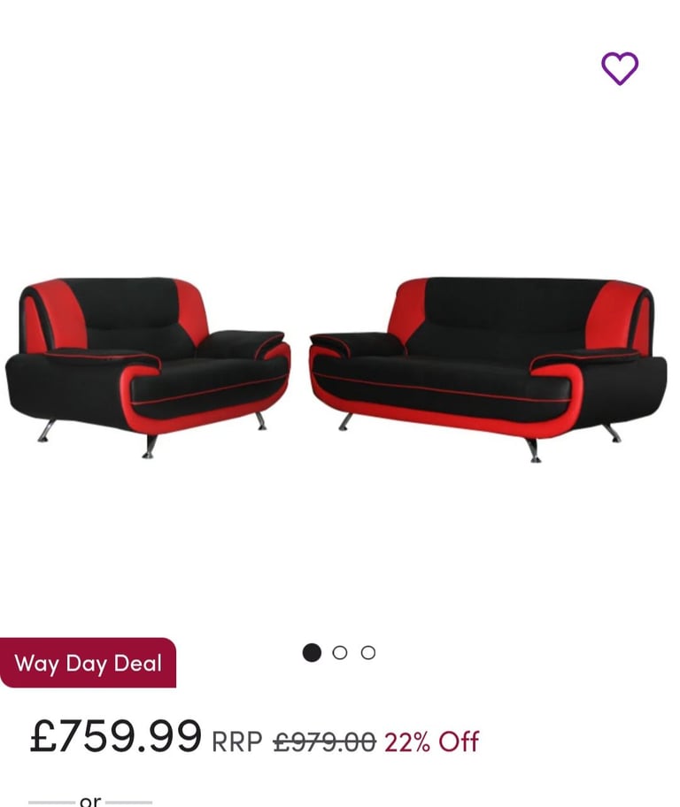 image for Hartle 3  Piece Faux Leather Living Room Set