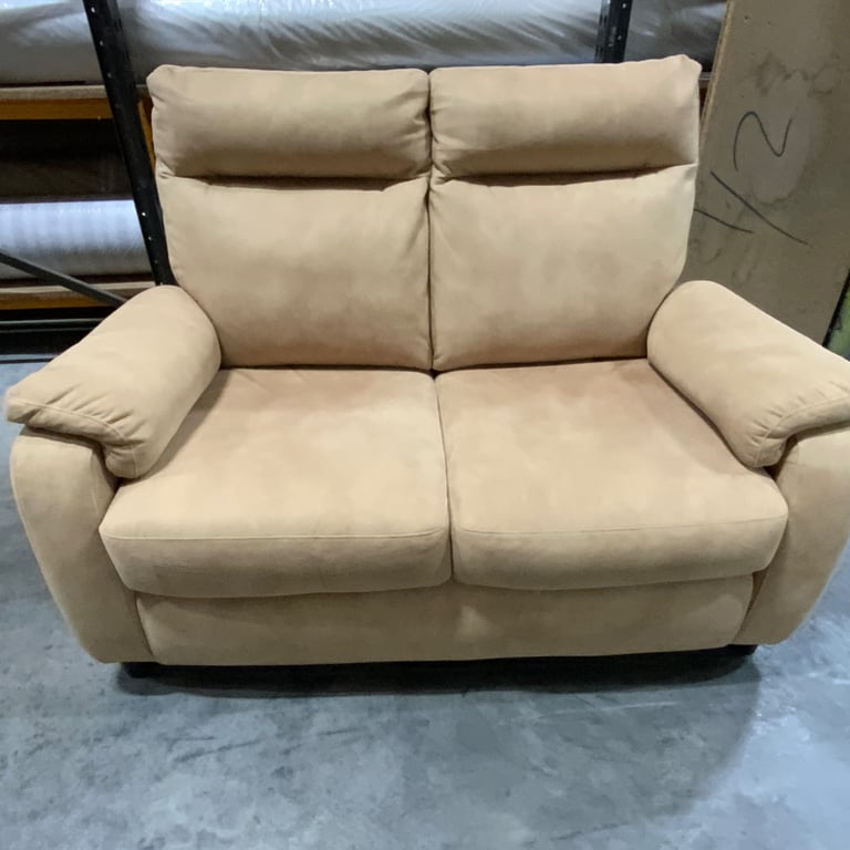 Beige Material Velvety Sofa