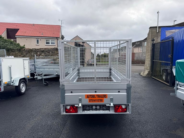 BRAND NEW 8,7ft x 4,2ft SINGLE AXLE WITH 80CM MESH NIEWIADOW TRAILER 750KG