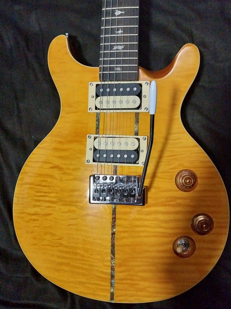 Santana Yellow Quilt maple top PRS COPY full size electric guitar