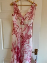 Ladies dress size 10 pink and white 