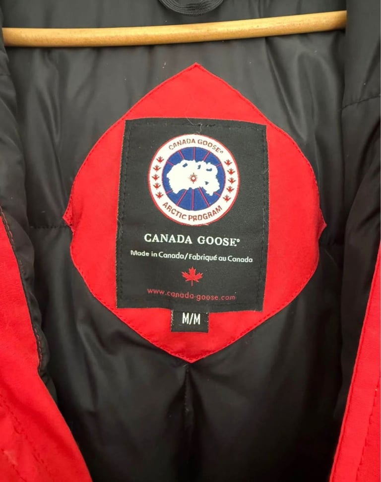 Genuine mens red expedition canada goose coat