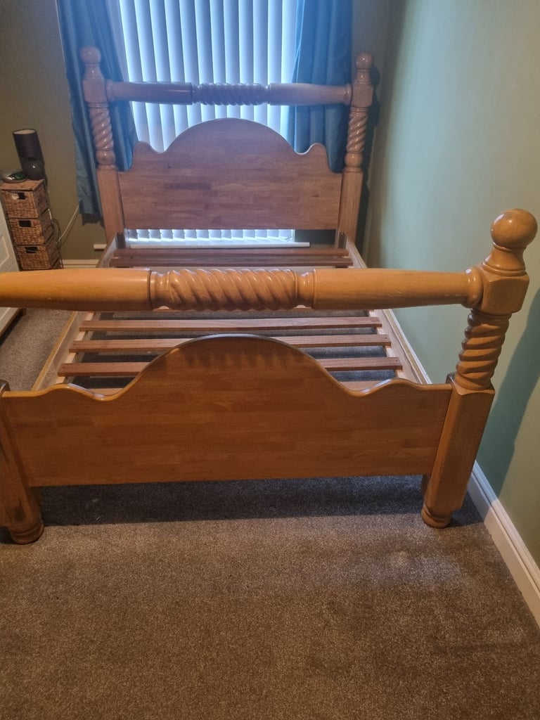 Double bed solid wood