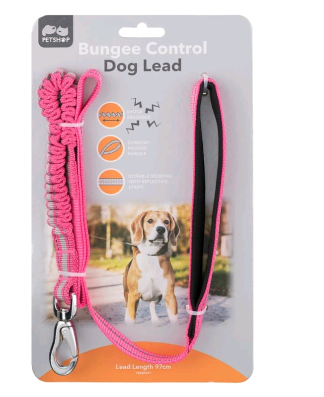 Dog lead New Pink bungee control all size dogs