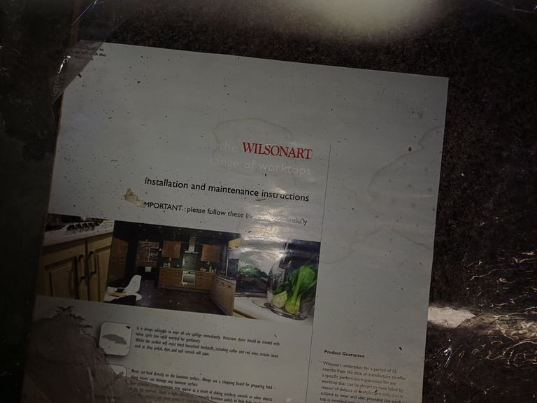 Wilsonart 2 x 3 meter Laminate new kitchen worktops