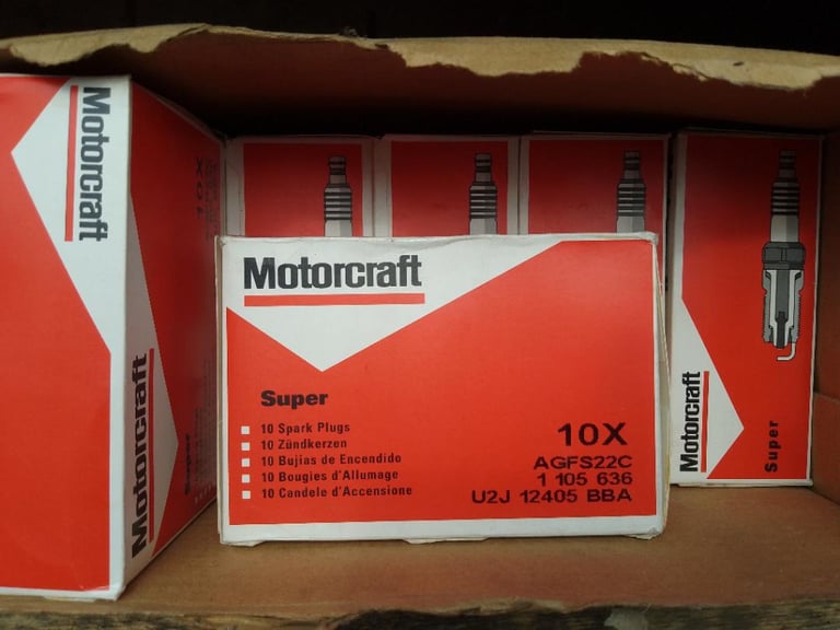 SET OF MOTORCRAFT AGFS 22C FORD SPARK PLUGS FOR ESCORT FIESTA KA 1.3 OHV