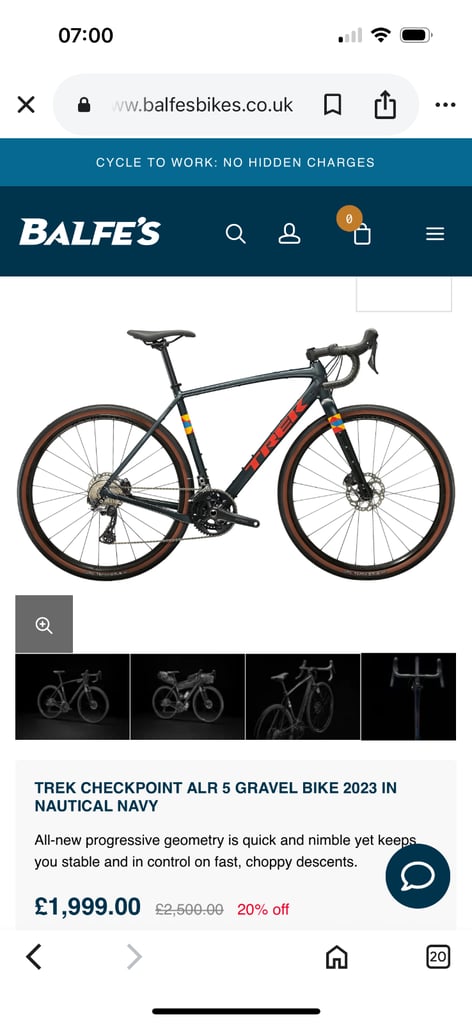 image for Trek checkpoint alr5 gravel bike 