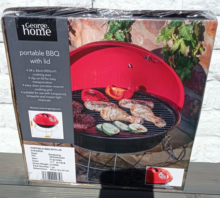 Portable BBQ with lid