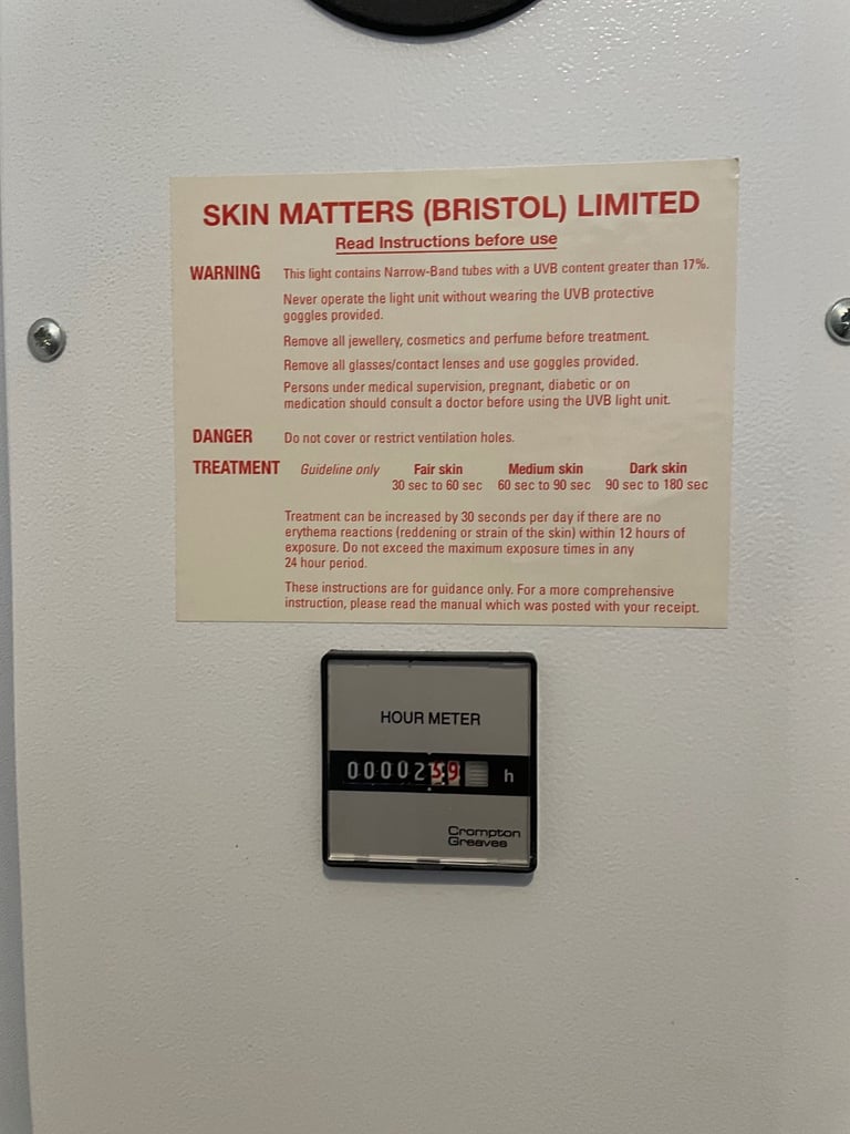 New Phototherapy Psoriasis UVB Machine - RRP - £6695 - Eczema, Vitiligo Light 