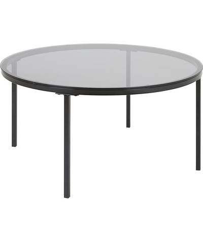 Habitat Maxim Black Smoked Glass Coffee Table