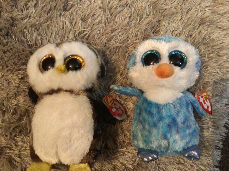 Beanie boos , rare Owliver & ice cube as new with tags  Christmas gift