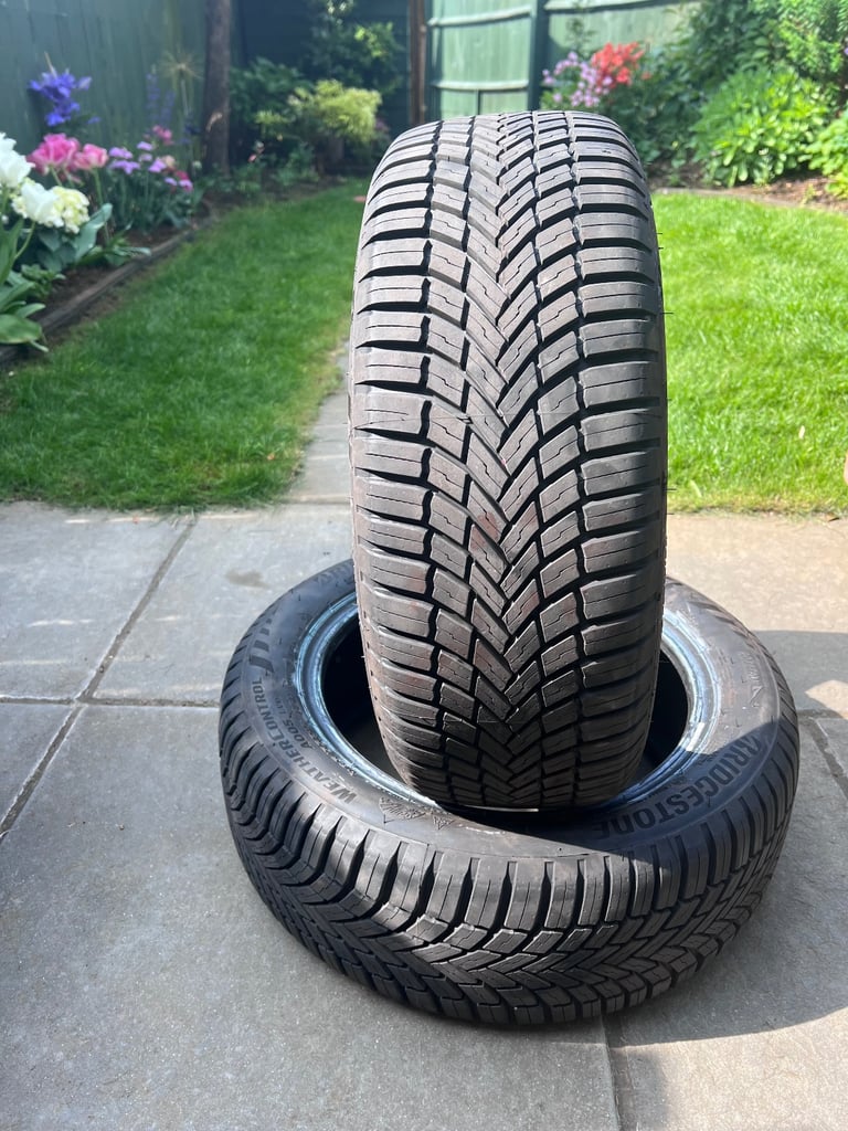 2 x Bridgestone Weather Control A005 Evo Tyres -  185/55R15