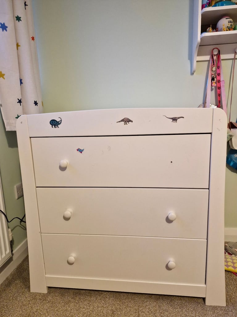 Childrens changing table with drawers