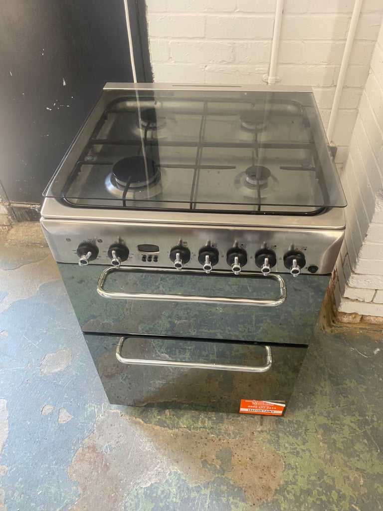 image for 🚚Beautiful Indesit 60CM Stainless Steel Gas Cooker 