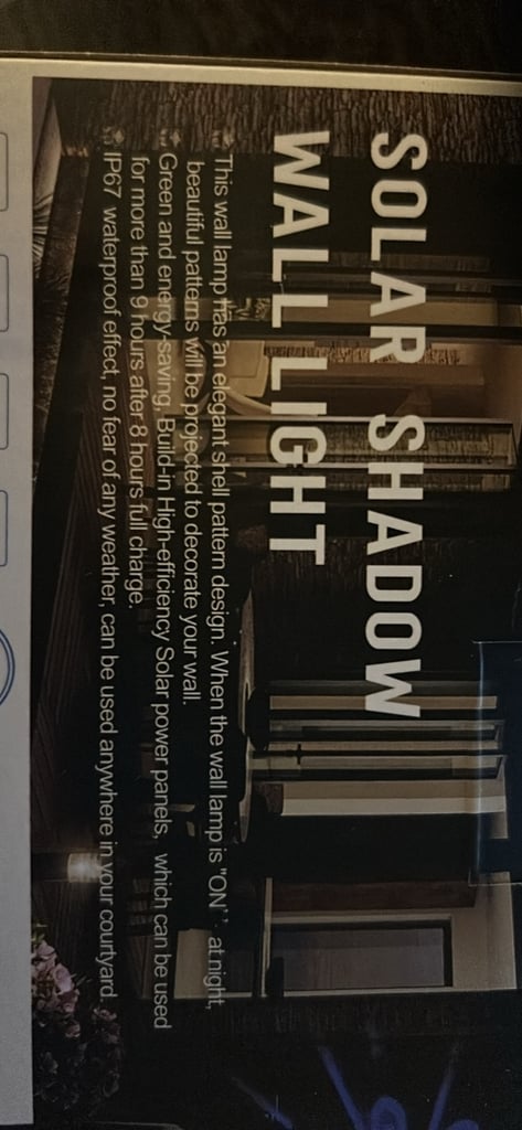 Solar shadow wall lights -  3 4 £25