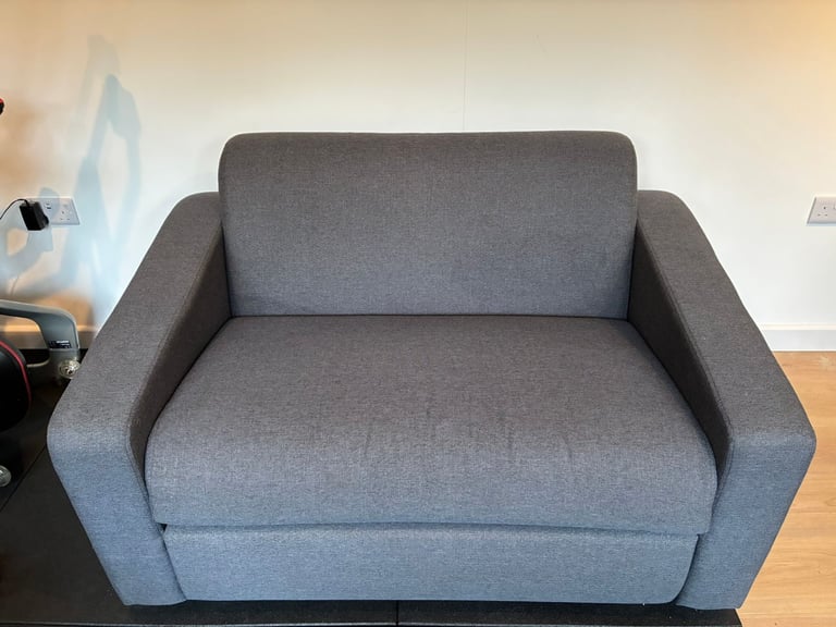 John Lewis JAY-BE Deco Snuggler Sofa Bed – Navy Fabric – Excellent Condition (RRP £2,500)