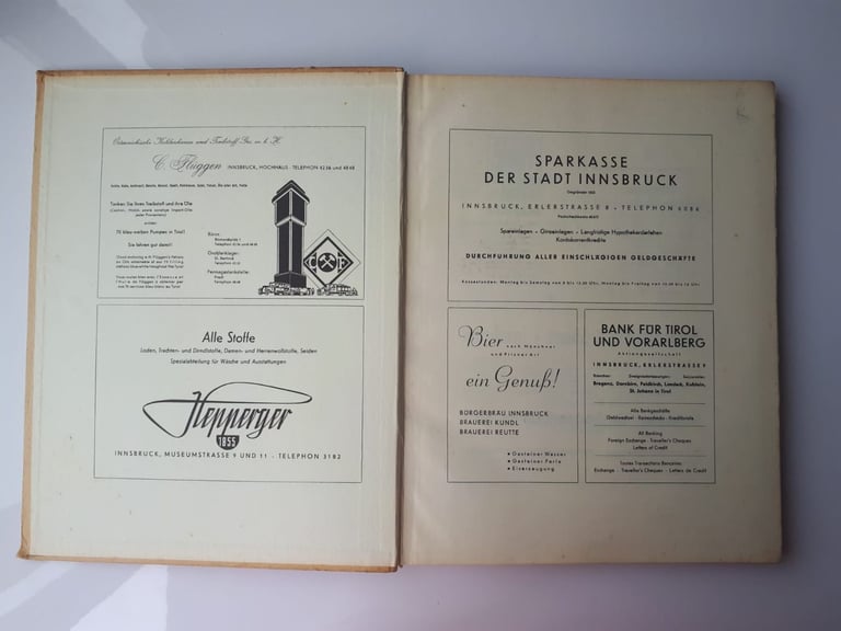 Tyrol. Franz Gschnitzer, Very rare book about Alps in Austria from 1950 Österreich 