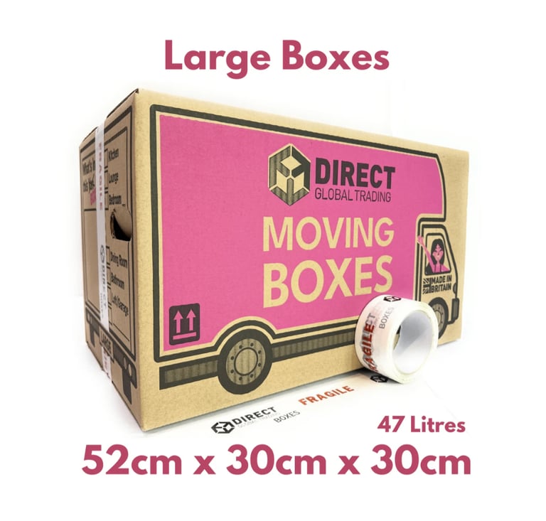 image for 22 (52x30x30) moving boxes, 2 rectangular boxes for PC monitors and large big box where box comes in