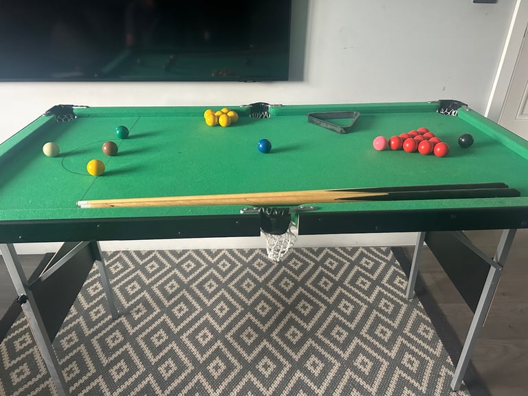 image for Mini folding snooker/pool table 4ft 6