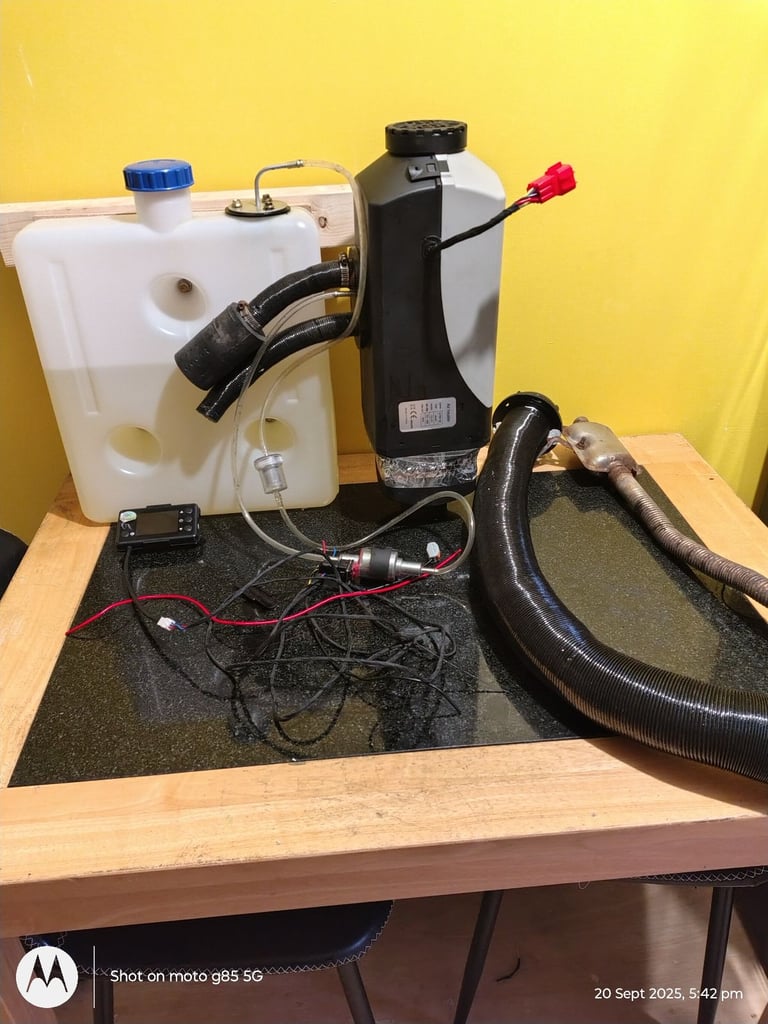 Diesel heater and toilet 