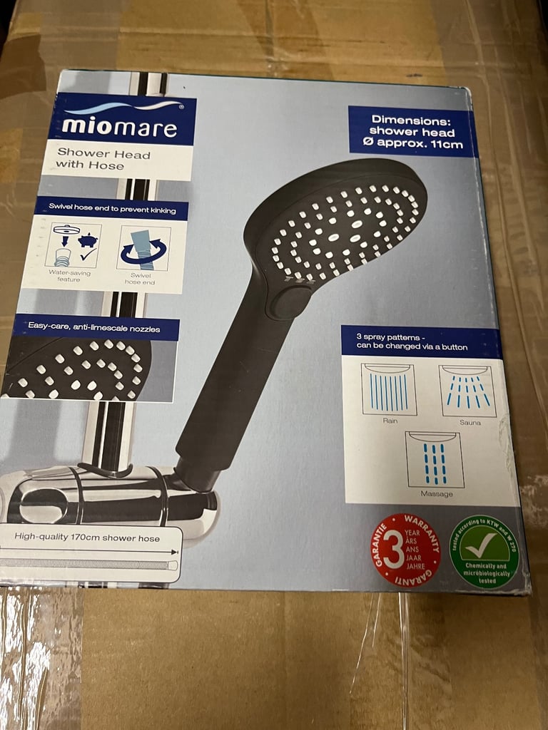 Shower head with shower hose made in German quality new