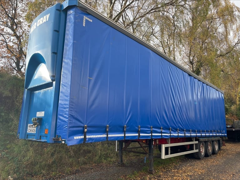 SDC 13.6m curtain side trailer blue 2012 artic trailer storage
