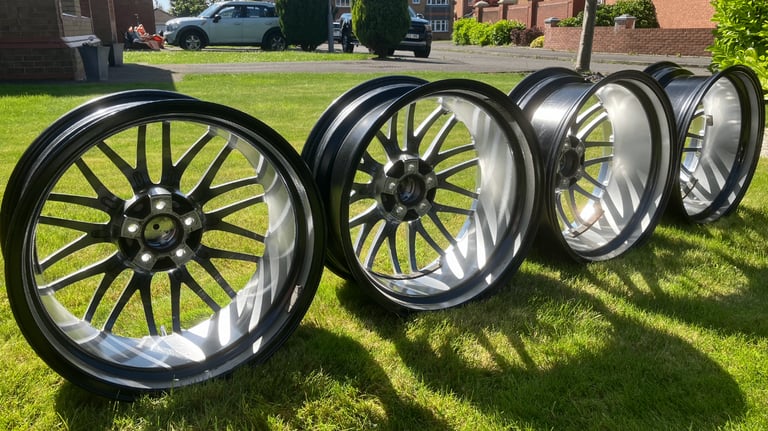 19 Inch Jaguar Alloy Wheels XJ XJR XJ8 X350 X358 X100 X150 Polished Split Rim Alloys 5x108 PCD 