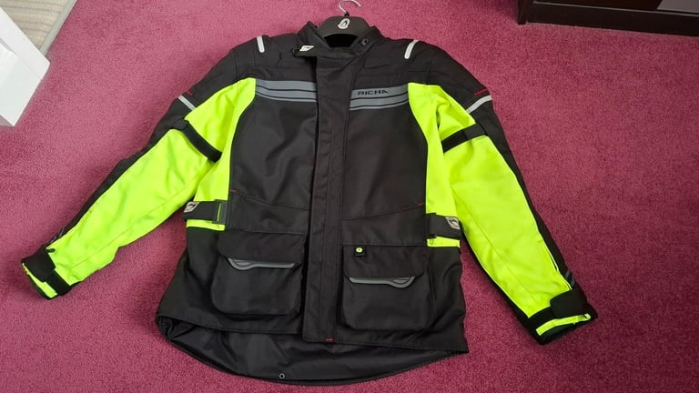 Richa black and fluorescent yellow Motorcycle Jacket