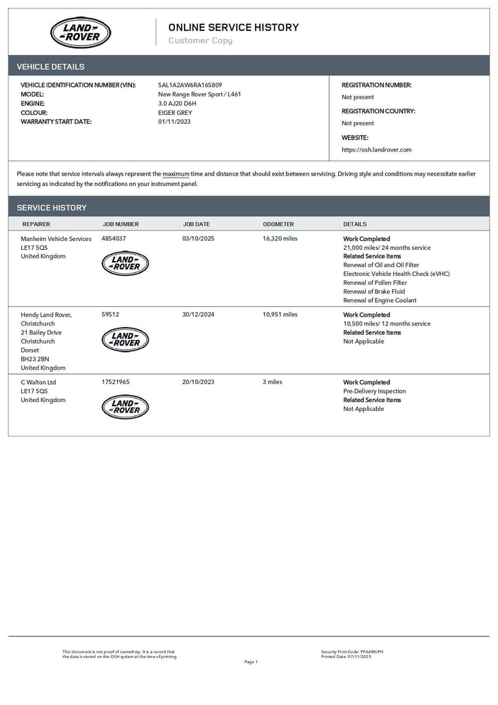 2023 Land Rover Range Rover Sport 3.0 D300 MHEV Dynamic SE SUV 5dr Diesel Auto 4WD Euro 6 (s/s) (...