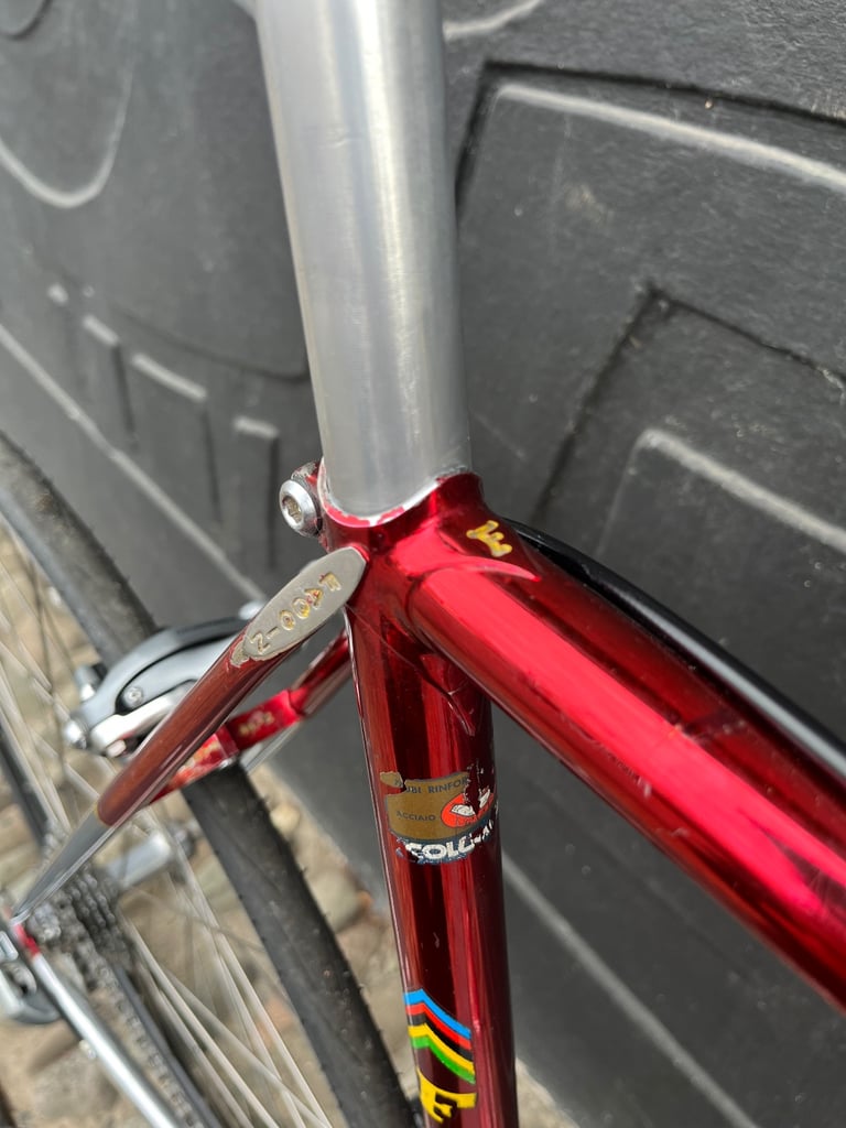 Fully serviced vintage Italian flat bar Road bike Faggin Columbus