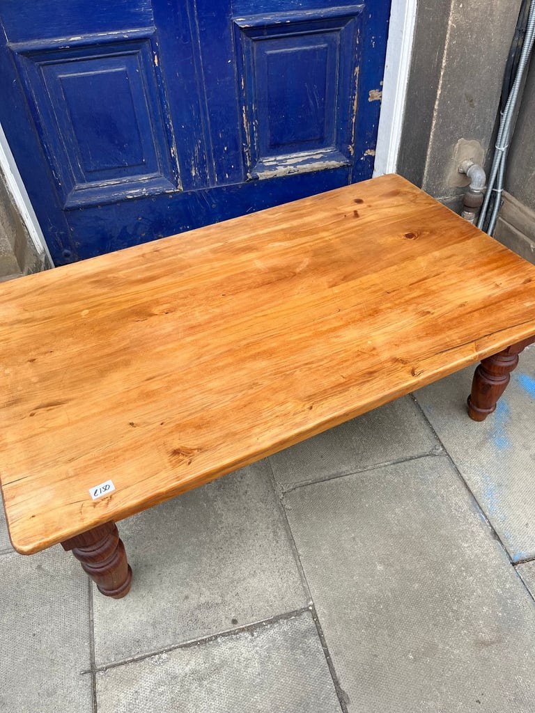 image for Large Yellow Pine Coffee Table , good quality . 