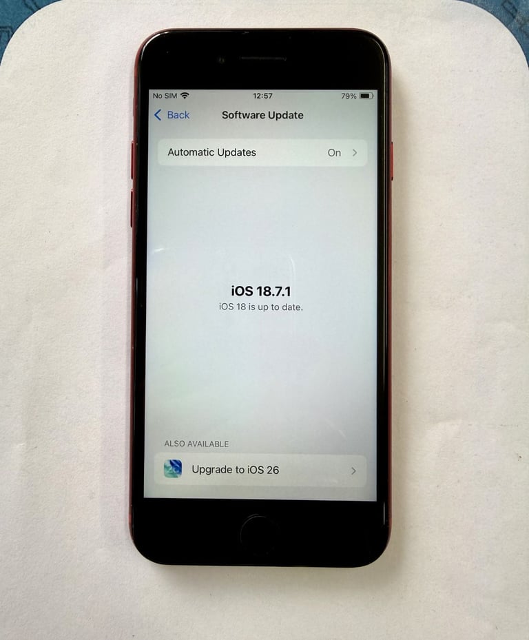 Apple iPhone SE 2020 64GB Red Unlocked Battery Health 94% Touch ID Working Latest iOS 18.7.1 