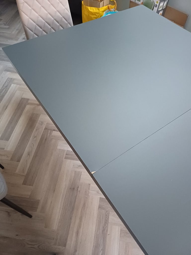 Grey extending dining table