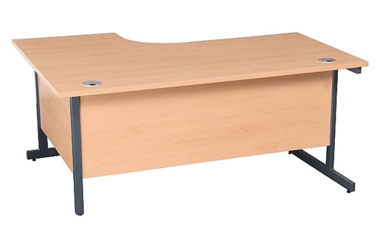 Karbon K1 Ergonomic Cantilever Office Desk With Fixed Pedestal