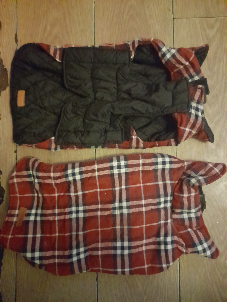 2 small dog coats jackets